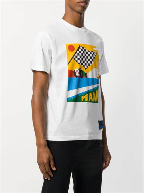 prada racing tshirt|prada tshirt schwarz.